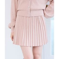 ニットプリーツミニスカート