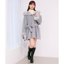 フード付マルチwayフェイクファーコート