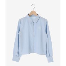 ワンポイントロゴ刺繍シャツ