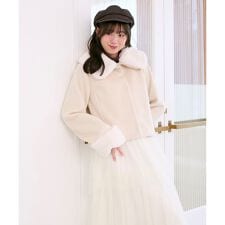 マルチWAYファー×ビジューコート