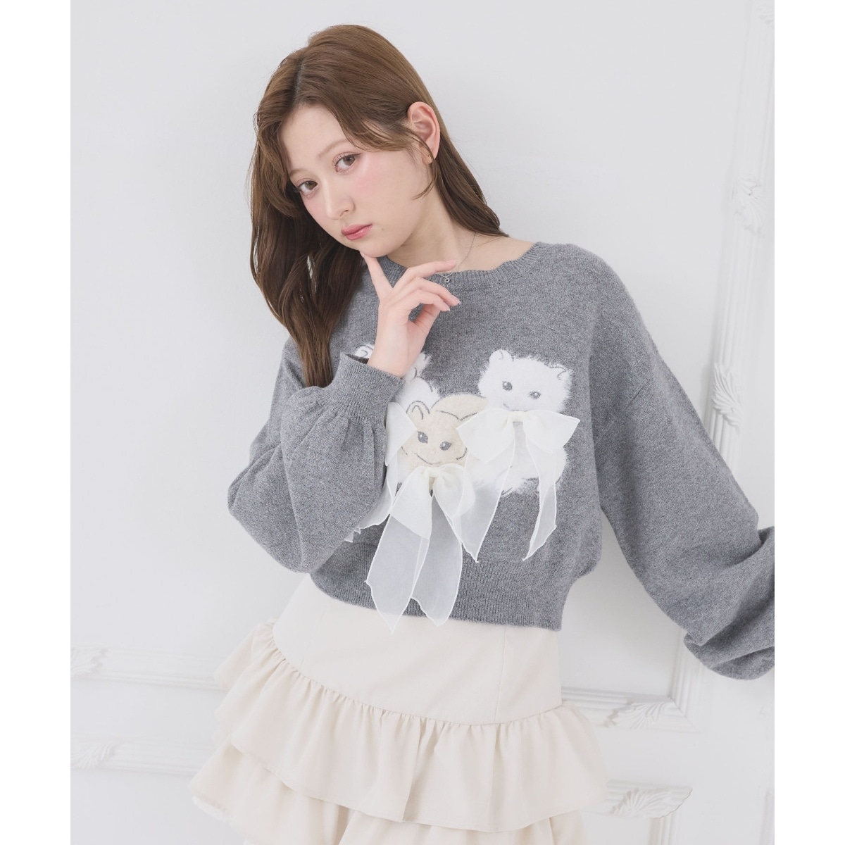 オメカシにゃんずリボンニット | マジェスティックレゴン(MAJESTIC