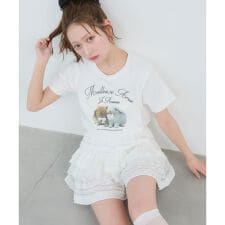 レースフリルティアードミニスカパン