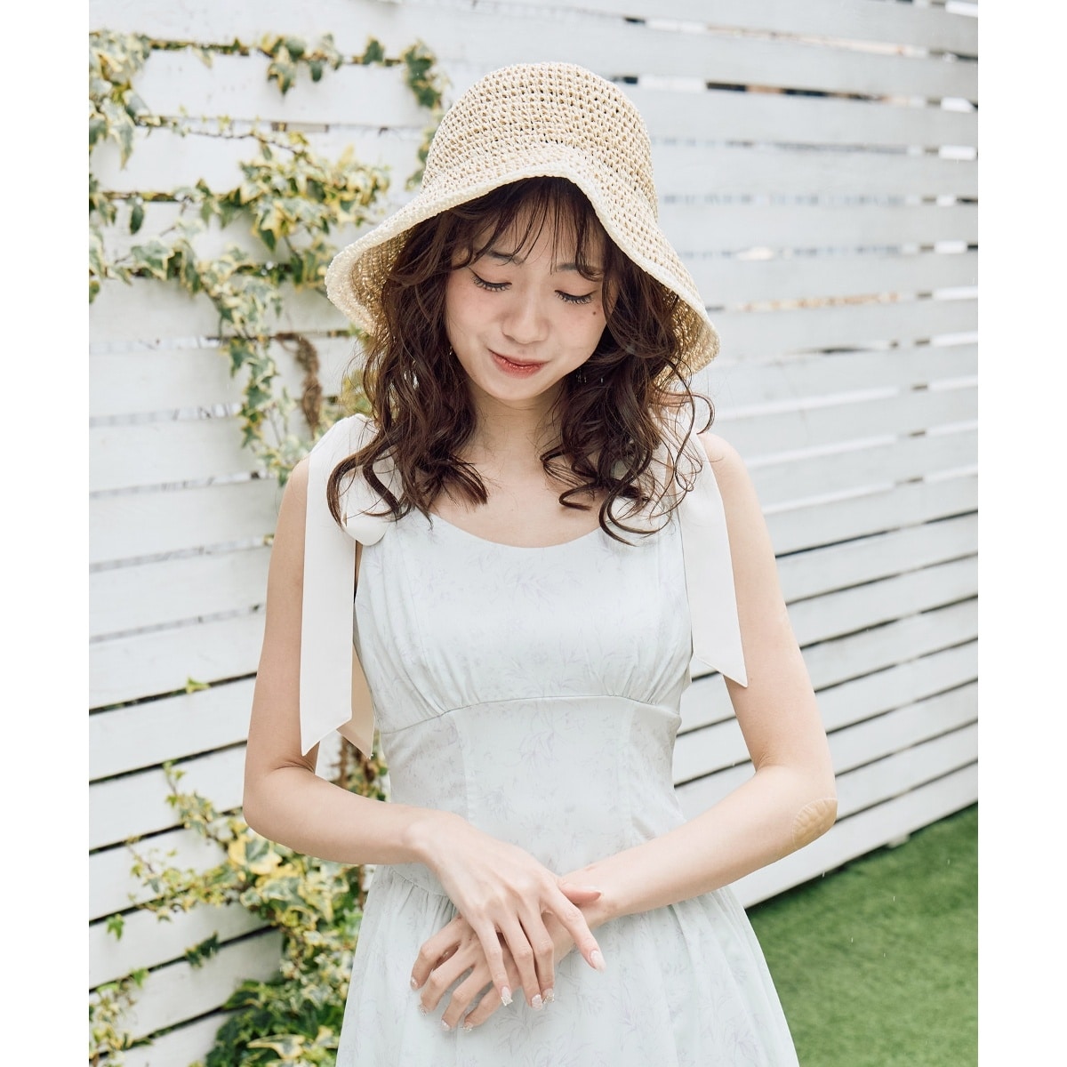 ライン編みペーパーハット