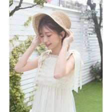 ライン編みペーパーハット