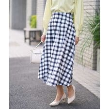 【洗濯機で洗える】タックフレアスカート