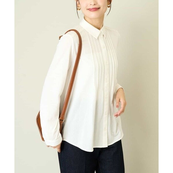 ピンタックシャツブラウス