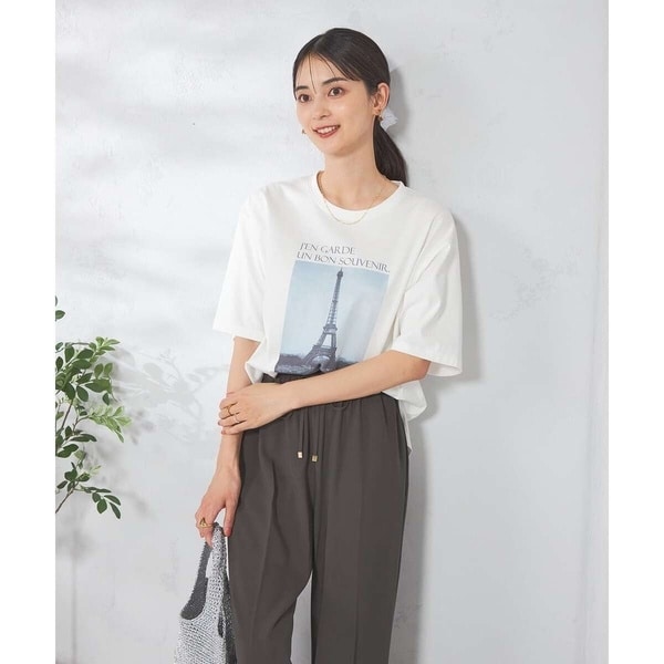 新品【Pauline Bleu 】香水瓶プリントTシャツ◆ゆったり 白 黒 新品【Pauline Bleu 】香水瓶プリントTシャツ◇ゆったり 白 黒