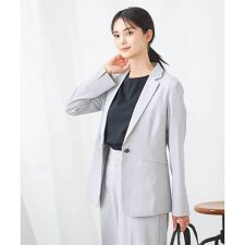 【洗える/イージーケア/UVカット/接触冷感/吸水速乾】サマーストレッチテーラードジャケット