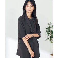 【接触冷感/洗える/イージーケア】ハーフスリーブジャケット