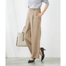 【洗える/イージーケア/UVカット/接触冷感/吸水速乾】サマーストレッチワイドパンツ