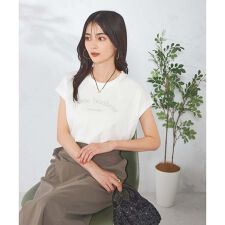 【コットン100%】フレンチスリーブロゴTシャツ