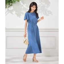 【UVカット/吸水速乾/イージーケア】フレアスリーブワンピース