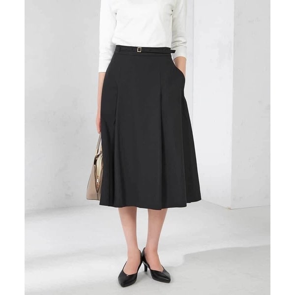 小さいサイズ】レザー調ランダムプリーツスカート/洗える | MK