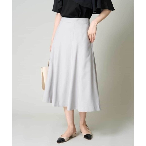 【洗える/UVカット/接触冷感】オックスストレッチフレアスカート【Reflax】