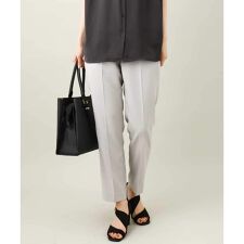 【洗える/接触冷感/UVカット】オックスストレッチテーパードパンツ【Reflax】