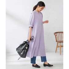 【接触冷感/洗える】カフタンワンピース