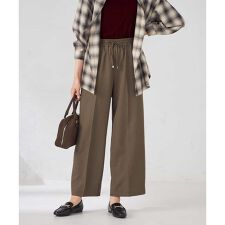 アー・ヴェ・ヴェ(a.v.v)の【洗える/イージーケア/ストレッチ/吸水速乾】美ラクるイージーワイドパンツ