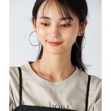 変形ダブルチェーンネックレス