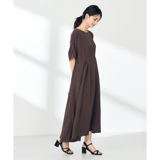 【接触冷感/洗える/ストレッチ/UVカット】ウエスト切り替えドルマンワンピース | アー・ヴェ・ヴェ(a.v.v)
