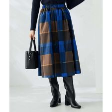 アー・ヴェ・ヴェ(a.v.v)の【洗える】ビックチェックタフタスカート