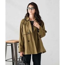 【微撥水】ミドルトレンチコート