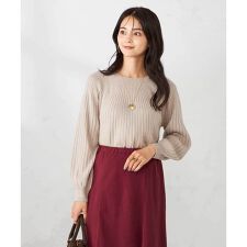 【洗える】求心風モックネックニット【新色追加】