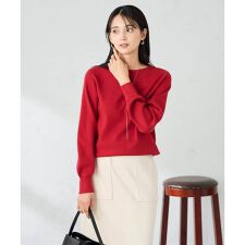 アー・ヴェ・ヴェ(a.v.v)の【洗える】ボートネック美ラクるパフスリーブニット