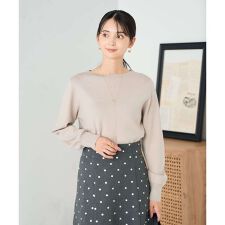 アー・ヴェ・ヴェ(a.v.v)の【洗える】ボートネック美ラクるパフスリーブニット