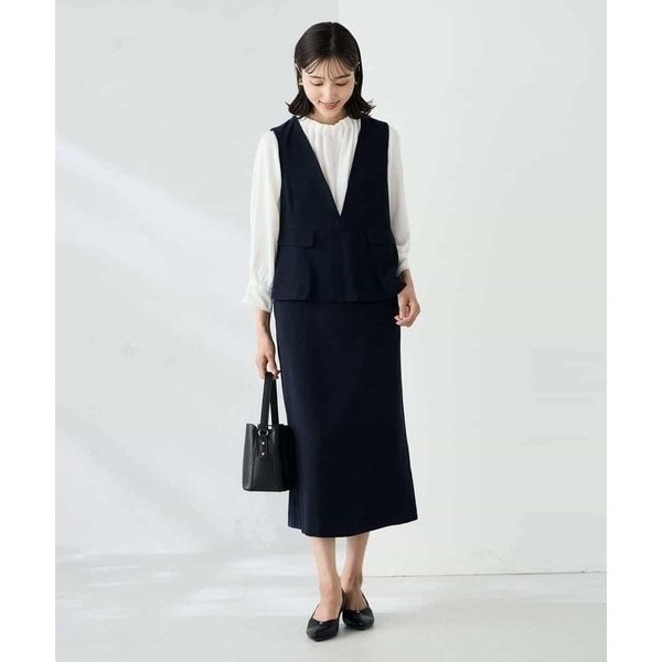 【最安値！】kayme バイカラー ペプラム ドッキングワンピース 最安値！】kayme バイカラー ペプラム ドッキングワンピース