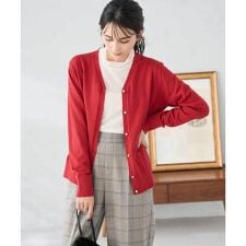 【洗える】Vネック美ラクるカーディガン