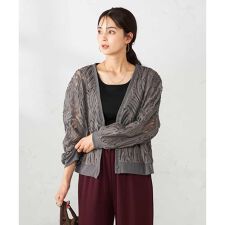 アー・ヴェ・ヴェ(a.v.v)のコード刺繍チュールカーディガン