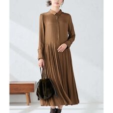 【洗える】ウエスト切替ギャザーワンピース