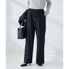 【イージーケア/洗える/ストレッチ】裏起毛美ラクるイージーワイドパンツ