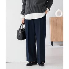 アー・ヴェ・ヴェ(a.v.v)の【イージーケア/洗える/ストレッチ】裏起毛美ラクるスッキリ見えワイドパンツ