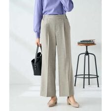 アー・ヴェ・ヴェ(a.v.v)の【洗える】ツイード調ストレートパンツ