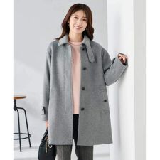 ステンカラーミディコート