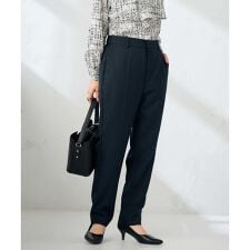 【洗える/イージーケア/ストレッチ】パウダーツイルテーパードパンツ