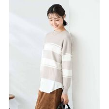 アー・ヴェ・ヴェ(a.v.v)の【2点セット】クロップドニット＆ベーシックブラウス