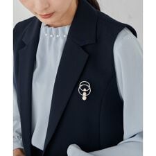 3連パールサークルブローチ