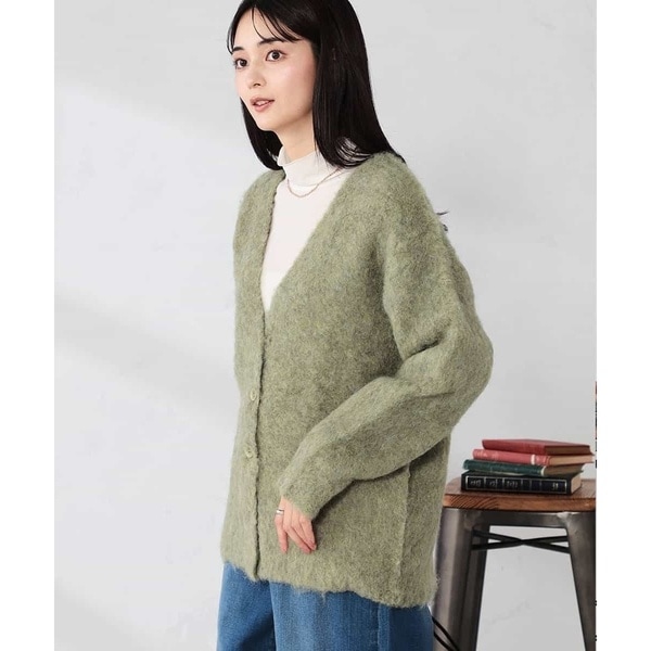 WEB限定】ファーニットVネックカーディガン | アダムエロペ(ADAM ET