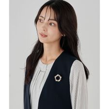 パール調サークルブローチ