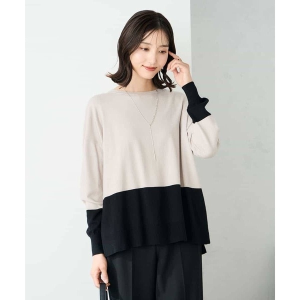 バイカラーニット