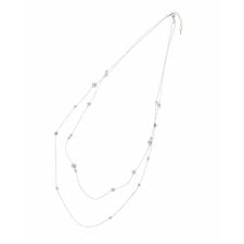 パール調二連ネックレス