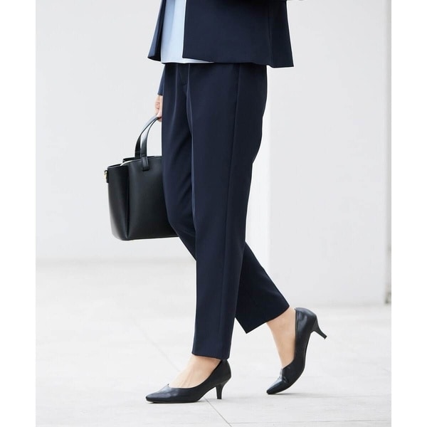 洗える/ストレッチ/セットアップ対応】ダブルクロステーパードパンツ