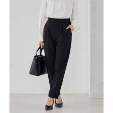 【洗える/ストレッチ/セットアップ対応】ダブルクロステーパードパンツ