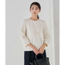 パール調チェーンロングネックレス