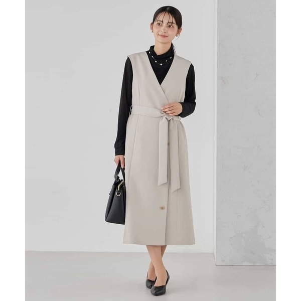 サテンタックフレアワンピース／ウォッシャブル | フレイ アイディー