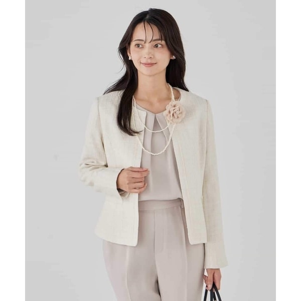 小さいサイズ/洗える】シアーラッフルブラウスジャケット | ヒロコビス