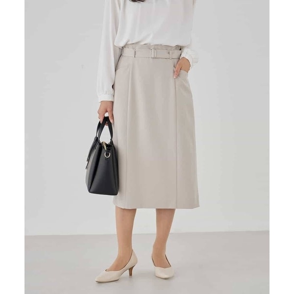 【洗える/ストレッチ/セットアップ対応】ダブルクロスタイトスカート