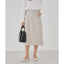 【洗える/ストレッチ/セットアップ対応】ダブルクロスタイトスカート